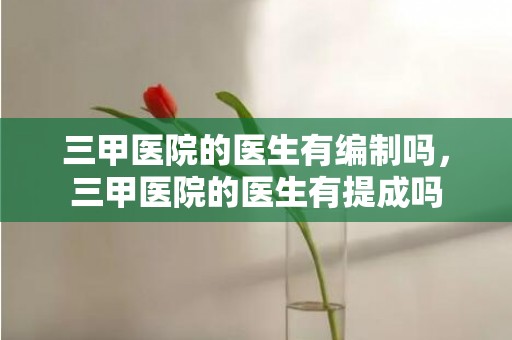 三甲医院的医生有编制吗，三甲医院的医生有提成吗