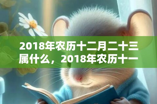 2018年农历十二月二十三属什么，2018年农历十一月十九出生的女孩名字怎么取好听？