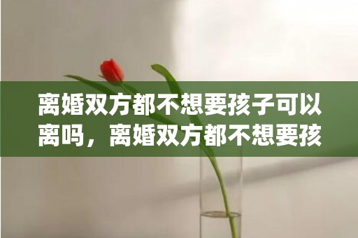 离婚双方都不想要孩子可以离吗，离婚双方都不想要孩子怎么办？(老婆要离婚态度很坚决该怎么挽回)