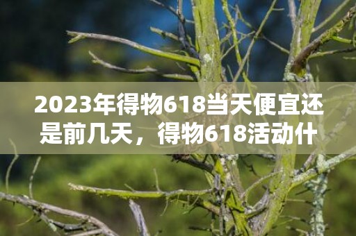 2023年得物618当天便宜还是前几天，得物618活动什么时候买最划算