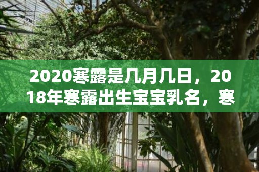 2020寒露是几月几日，2018年寒露出生宝宝乳名，寒露宝宝乳名怎么取？