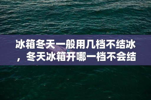 冰箱冬天一般用几档不结冰，冬天冰箱开哪一档不会结冰