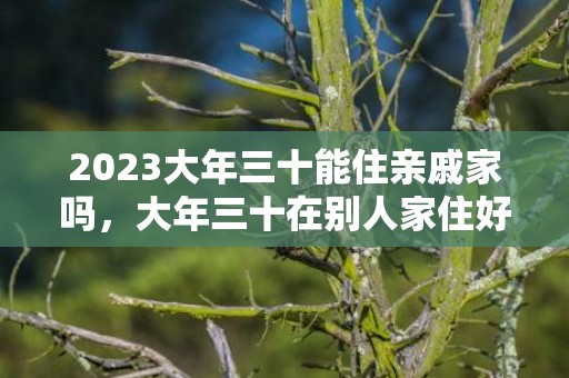 2023大年三十能住亲戚家吗，大年三十在别人家住好不好