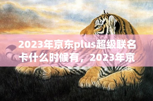 2023年京东plus超级联名卡什么时候有，2023年京东plus超级联名卡怎么购买