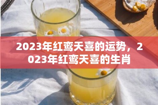 2023年红鸾天喜的运势，2023年红鸾天喜的生肖