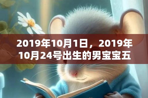 2019年10月1日，2019年10月24号出生的男宝宝五行缺水怎么样取名好