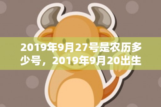 2019年9月27号是农历多少号，2019年9月20出生的男宝宝五行缺火取名注意事项