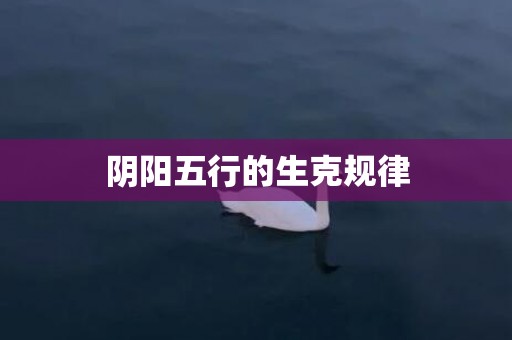 阴阳五行的生克规律