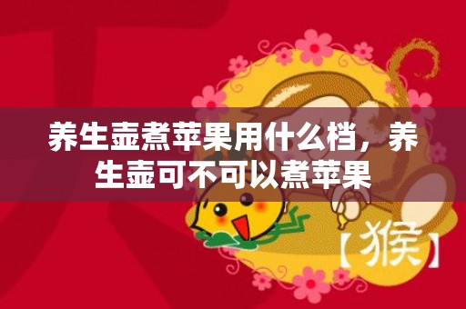 养生壶煮苹果用什么档，养生壶可不可以煮苹果