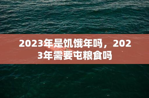 2023年是饥饿年吗，2023年需要屯粮食吗