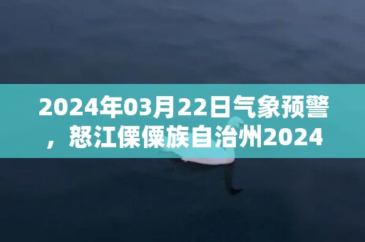 2024年03月22日气象预警，怒江傈僳族自治州2024-03-22周五中雨转阵雨最高气温24℃