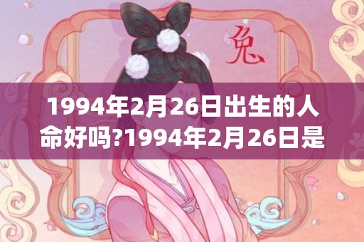 1994年2月26日出生的人命好吗?1994年2月26日是什么命?(1994年2月20日阴历是多少)