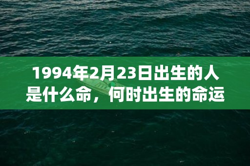 1994年2月23日出生的人是什么命，何时出生的命运比较好(1994年2月23号阴历是多少)