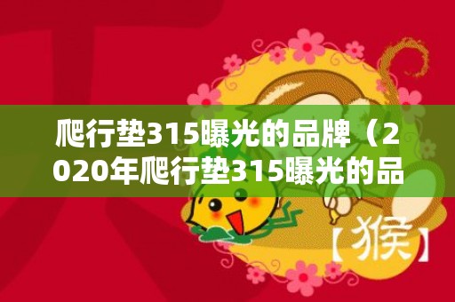 爬行垫315曝光的品牌（2020年爬行垫315曝光的品牌）