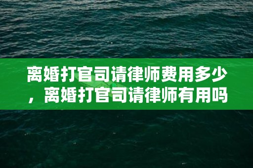 离婚打官司请律师费用多少，离婚打官司请律师有用吗