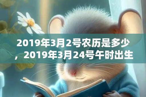 2019年3月2号农历是多少，2019年3月24号午时出生的女孩起什么名字最好