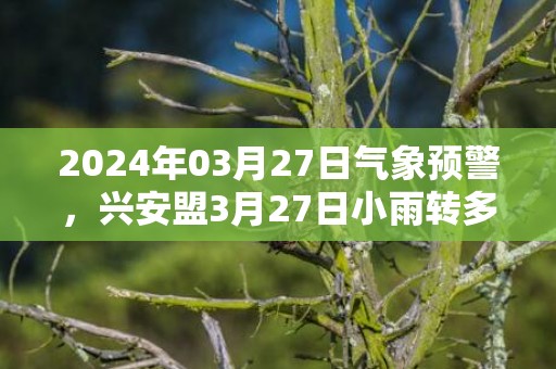 2024年03月27日气象预警，兴安盟3月27日小雨转多云最高温度16度