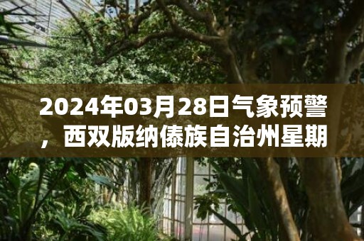 2024年03月28日气象预警，西双版纳傣族自治州星期四天气预报 大部多云