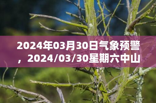 2024年03月30日气象预警，2024/03/30星期六中山天气预报 大部中雨转阴