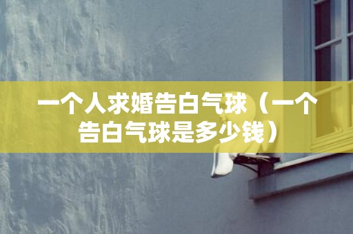 一个人求婚告白气球（一个告白气球是多少钱）