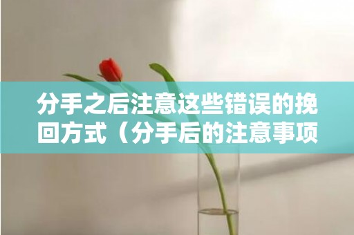 分手之后注意这些错误的挽回方式（分手后的注意事项）