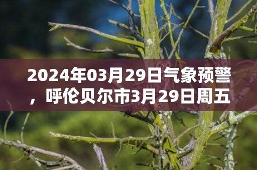 2024年03月29日气象预警，呼伦贝尔市3月29日周五天气预报 大部小雪转晴