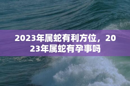 2023年属蛇有利方位，2023年属蛇有孕事吗