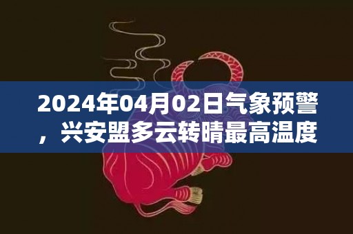 2024年04月02日气象预警，兴安盟多云转晴最高温度15℃