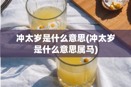 冲太岁是什么意思(冲太岁是什么意思属马)