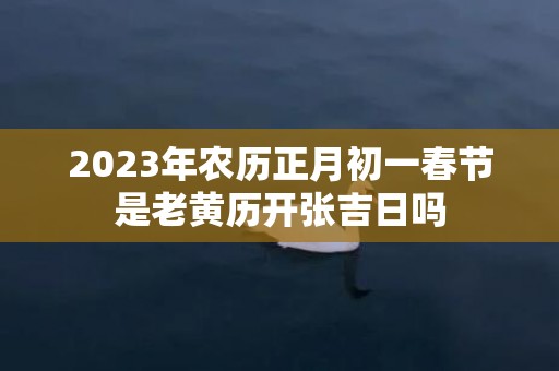 2023年农历正月初一春节是老黄历开张吉日吗