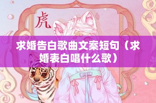 求婚告白歌曲文案短句（求婚表白唱什么歌）