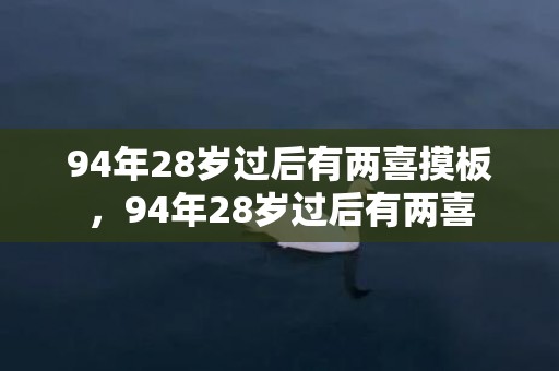 94年28岁过后有两喜摸板，94年28岁过后有两喜