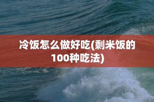 冷饭怎么做好吃(剩米饭的100种吃法)