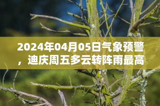 2024年04月05日气象预警，迪庆周五多云转阵雨最高气温17℃