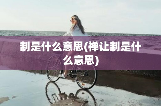 制是什么意思(禅让制是什么意思)