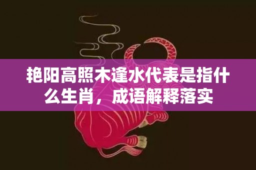 艳阳高照木逢水代表是指什么生肖，成语解释落实