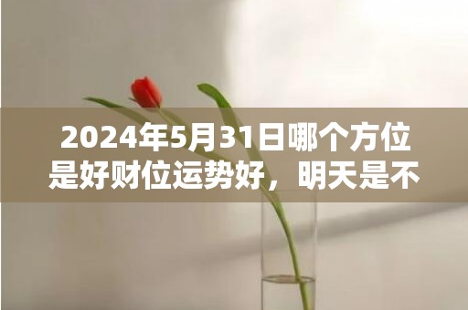 2024年5月31日哪个方位是好财位运势好，明天是不是吉日