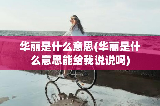 华丽是什么意思(华丽是什么意思能给我说说吗)