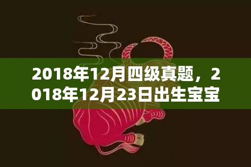 2018年12月四级真题，2018年12月23日出生宝宝乳名怎么取？洋气小名大全