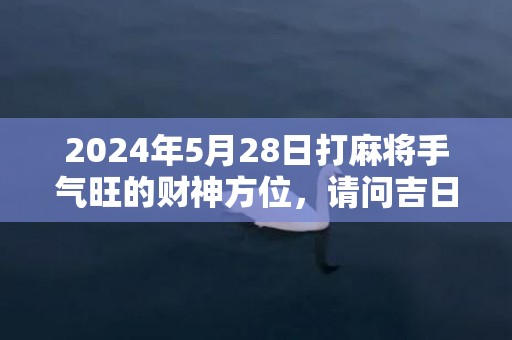 2024年5月28日打麻将手气旺的财神方位，请问吉日是哪天