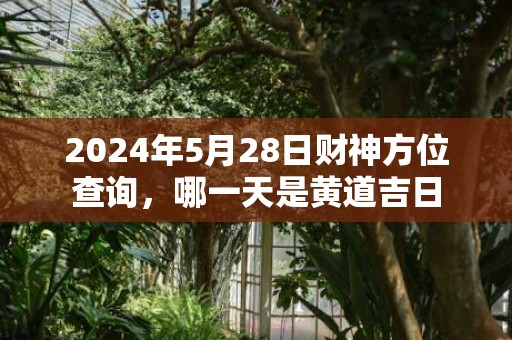 2024年5月28日财神方位查询，哪一天是黄道吉日