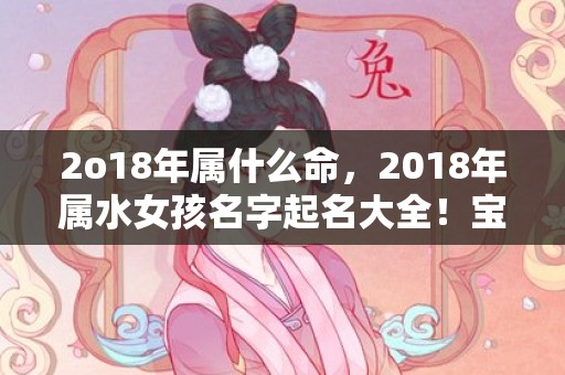 2o18年属什么命，2018年属水女孩名字起名大全！宝宝起名的注意事项？