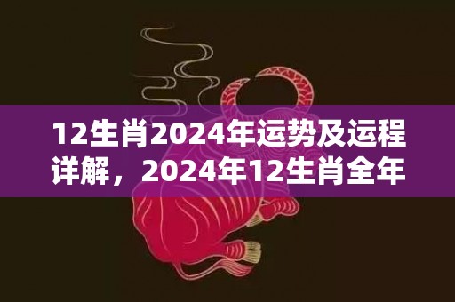 12生肖2024年运势及运程详解，2024年12生肖全年每月运势完整版，12生肖2024年运势及运程详解，2024年12生肖全年每月运势完整版