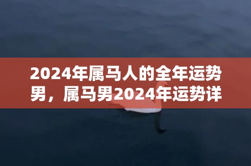 2024年属马人的全年运势男，属马男2024年运势详解，2024年属马人的全年运势男，属马男2024年运势详解