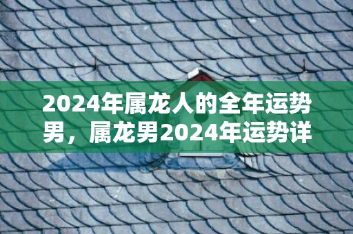 2024年属龙人的全年运势男，属龙男2024年运势详解，2024年属龙人的全年运势男，属龙男2024年运势详解