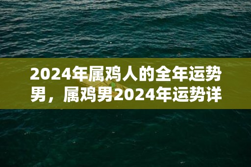 2024年属鸡人的全年运势男，属鸡男2024年运势详解，2024年属鸡人的全年运势男，属鸡男2024年运势详解