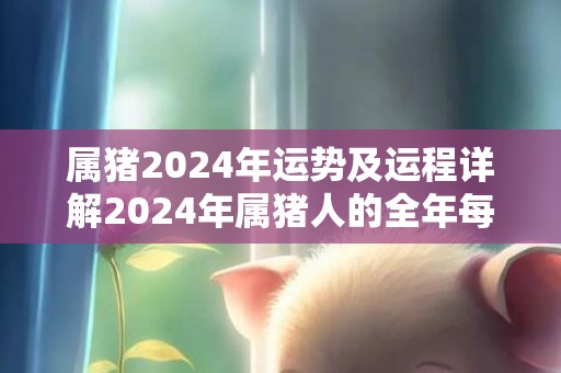 属猪2024年运势及运程详解2024年属猪人的全年每月运势，属猪2024年运势及运程详解2024年属猪人的全年每月运势