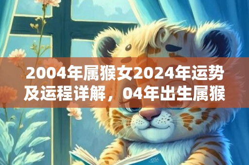 2004年属猴女2024年运势及运程详解，04年出生属猴人2024全年每月运势女性，2004年属猴女2024年运势及运程详解，04年出生属猴人2024全年每月运势女性