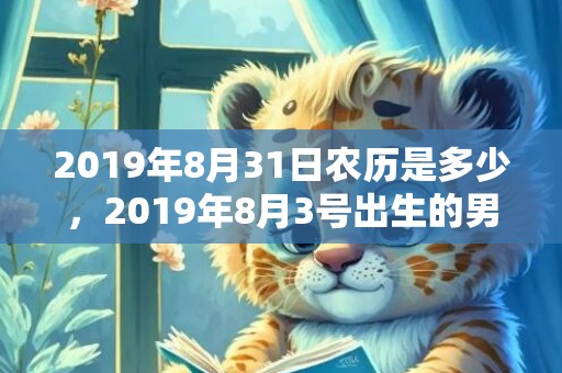 2019年8月31日农历是多少，2019年8月3号出生的男宝宝五行缺火要怎么起名字