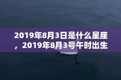 2019年8月3日是什么星座，2019年8月3号午时出生的男孩怎么起名